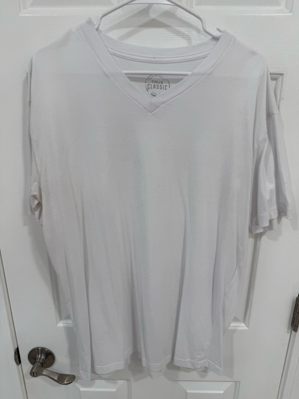 Men's V-Neck Short Sleeve Tee - White